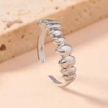 1pc/2pcs Fashionable Punk Vampire Adjustable Open Ring Set, Suitable For Parties, Music Festivals And Daily Wear, High-End Durable Men's Jewelry Ring - Silver - View 9