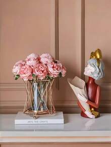 1个六边形金属花瓶架，现代风格装饰，圣诞装饰，婚礼餐桌中心摆件，优雅家居饰品，贴心的生日礼物 - 幾何花瓶 - 查看 5