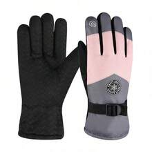 Winter Waterproof Non-Slip Windproof Gloves Fleece Lined Thickened Warm For Cycling Skiing - Blue - View 7