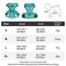 猫咪散步背带采用柔软的猫咪主题面料，可调节的猫咪背带带有反光条，透气的猫咪背心适合户外散步 - 彩色 - 查看 3