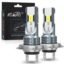 TOAUTO 2pcs H11 H7 9005 HB3 9006 HB4 Car CSP LED Fog Headlight Bulbs 6000K White Auto Fog Lamp Day Running Light - A - View 12