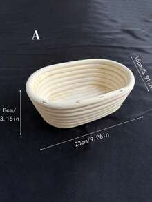 1个现代椭圆/圆形藤编面包发酵篮，带内衬，适用于酸面包烘焙，多功能厨房工具，食品级，多种尺寸可选，适合圣诞节、复活节、感恩节和父亲节。 - 白色 - 查看 13