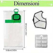 6/7/12/14pcs Dust Bags Suitable For Vorwerk VK140 VK150 FP140, 14pcs Set (10 Dust Bags + 2 Motor Filter Nets + 2 Fragrance Pads), 7pcs Set (5 Dust Bags + 1 Motor Filter Net + 1 Fragrance Pad) - Multicolor - View 8