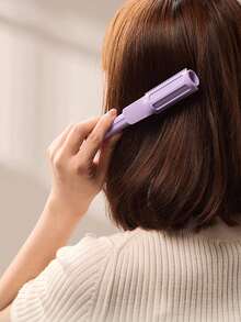 1pc High Skull Top Extendable Curling Hair Comb, Portable Styling Comb With Hair Curling Clip. - A - View 4