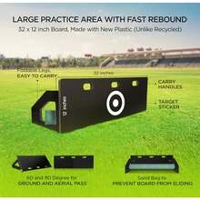 Superior Bronz ZivPlay Soccer Rebounder Board Soccer Wall Kick Back Trainer With 2 Rebound Angles For Ball Passing And Bounce Back Training - Black - View 2
