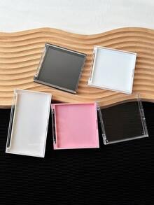 Square Handmade Nail Art Display Box, High-Clarity Plastic Flip Cover Box, Makeup & Eyelash Packaging Box, Nail Art Tool Empty Box (Excluding Nail Plates) - Multicolor - View 6