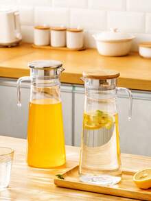 1pc Water Pitcher With Lid & Spout - Hot/Cold Beverages, Heat-Resistant, Ideal For Iced Tea, Lemonade, Refreshments - Multicolor - View 4