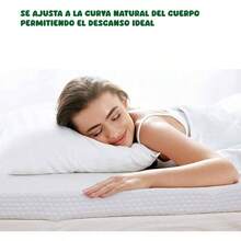 Colchoneta Cubre Colchón Topper Individual 100x190x5 cm – Alto De 5 cm – Colchoneta con Memory Foam y Cool Gel – Sobrecama – Topper en Caja – Sobrecolchón – para Hogar Recámara - Blanco - Ver 6