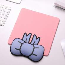 1 Pcs Wrist Support Mouse Pad Keyboard Wrist Rest Cute Cartoon Creative Small Office Wrist Pad For Girls - 蝴蝶結灰藍色手托 - 查看 5
