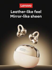 Lenovo RS123 Leather Fashionable Bluetooth Earphones, Bluetooth 6.0, Panoramic Sound, Directional Audio, Long Battery Life, ENC Call Noise Cancellation, Low Latency Gaming Mode, Open-Ear Wireless Earphones For Sports & Cycling, Elegant Holiday Gift For Smartphones & Computers - 粉色 - 查看 4