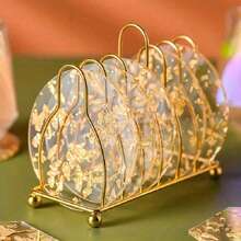 Bộ 4/6/7 miếng lót đĩa Acrylic chịu nhiệt mạ vàng/bạc, thích hợp cho nhà bếp, cốc, bình hoa, đồ trang trí bàn tối giản cho ngoài trời, tiệc tùng, sinh nhật, đám cưới, quà tặng - Nhiều màu - Xem 9