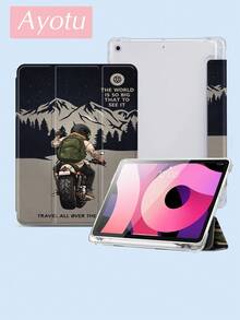 Ayotu 1件摩托车图案平板电脑保护套和Kindle电子书保护套，兼容第10代、11代/Air 4代/Air 7代/9.7英寸，兼容三星Galaxy Tab A9 Plus、Kindle（第11代-2024年发布）（6英寸）、Kindle Paperwhite第12代2024年，绝佳节日礼物，时尚简约图案。 - 彩色 - 查看 3