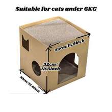 DIY Paintable Cat Scratching Board Double-Layer Cat House & Cat Villa Suitable For All Seasons - 32cm*32cm*32cm - View 2