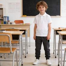 Kit 2 Calça de Moletom Moletinho com Cadarço e Detalhe Quentinha Confortável Estilosa Tamanhos 02 a 12 anos - Sortidos - Visão 5