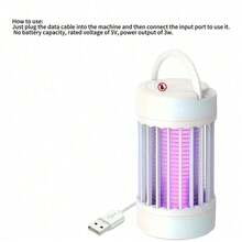 SOKANY Repelente y matamosquitos alimentado por USB, diseño colgante con luz LED y función UV, descarga eléctrica de alta potencia de 360°, funcionamiento silencioso, bajo consumo de energía, adecuado para balcón, jardín, sala de estar y dormitorio, esencial para el control de mosquitos en verano - Multicolor - Ver 10