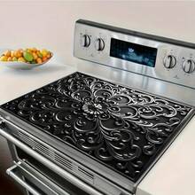 (Hot !!!) 1pc Flat Stove Protector Mat, Rubber Non-Slip Heat-Resistant Kitchen Utensil Protector Mat, Suitable For Induction Cooker, Glass Stove, Multi-Functional Scratch-Resistant Mat, Also Can Be Used As Oven, Washing Machine, Dryer, Kitchen Protector Mat. - Multicolor - View 14