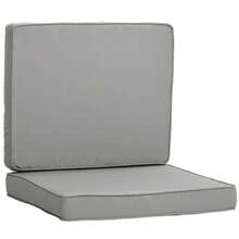 Set Of 2 Seat Cushions, 56 X 52 Cm, Fabric Cover With Zipper, 7 Cm Thick Padding, Washable, For Home, Garden, Car, Office, Sofa And Chairs, Light Grey - 1PC - View 9