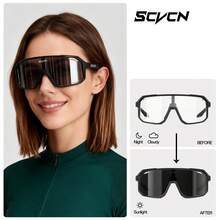 1pc SCVCN Men Fashion Glasses Outdoor Sports Glasses Casual Eyewear Running Goggles - Multicolor - View 6