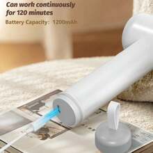 DONASIRA Nova escova de limpeza elétrica silenciosa e potente, ideal para cozinha e banheiro. Escova multifuncional sem fio, recarregável, com 2 velocidades ajustáveis, à prova d'água IPX7, com cabeças de escova intercambiáveis para diferentes tipos de sujeira, alça integrada para facilitar o armazenamento, bateria de lítio de longa duração, portátil e leve. Perfeita para lavar louça, carros, sapatos e pisos. Ideal para limpeza doméstica. Novidade para o inverno. - Branco - Ver 8