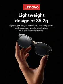 Lenovo 联想GS106复古蓝牙眼镜，蓝牙6.0开放式设计，超长续航，灵敏触控，轻巧舒适，适合户外、办公、驾驶等场合，时尚配饰，兼容智能手机，馈赠佳品。 - 棕色的 - 查看 5