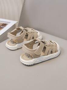 男女通用休闲凉鞋、运动凉鞋、包头凉鞋、软底婴儿凉鞋 - 卡其色 - 查看 4