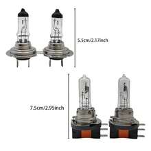 2个银色卤素灯泡，H1 H4 H7 9005卤素灯泡，12V 55W 65W标准卤素灯泡，汽车通用前大灯灯泡，高亮度前大灯灯泡 - H7 - 查看 10