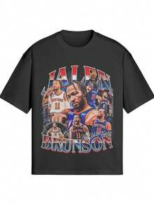 Jalen Brunson Vintage Tee - Black - View 1