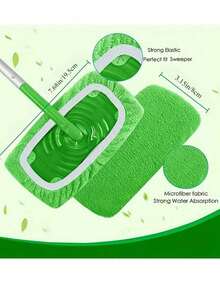 3/1pc Super Soft Microfiber Replacement Mop Pads, Flat Floor Mop Refill Pads, Washable & Durable Mop Cloths, Wet & Dry Use, Easy Cleaning, Cleaning Supplies, Back To School Essentials - Multiple Styles - View 3