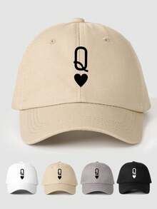 1 pieza Gorra de béisbol con lavado, estampado de corazón degradado y letra en inglés, para uso al aire libre. Ajustable, con protección solar, estilo casual, adecuada para primavera, otoño, viajes, vacaciones en la playa, para hombres y mujeres, estilo Y2K, Día de San Valentín - Gorra de béisbol - Ver 16