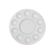 15/10/5个白色圆形塑料调色盘，带10个孔，用于美术颜料混合 - 畫盤 - 查看 6