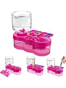 Tabletop Mini Easel Wooden Sketch Folding Easel, Oil Painting Frame Display Multi-Function Portable Painting Board, Paint Brush Cleaner, Palette, Palette Cup, Plum Blossom Palette, Acrylic Watercolor Gouache Palette, Paper Eraser Brush Art Supplies Student Full Set - One Size - View 6