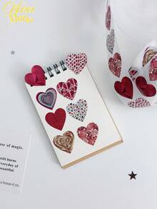 1000pcs/Roll Shiny Heart Stickers, 1 Inch Heart Shaped Stickers, Love Labels For Valentine's Day, Mother's Day, Wedding, Envelope & Gift Packaging Decor, Teacher Easter Gifts Back To School Valentine's Day - Multicolor - View 7
