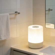 1个LED室内照明夜灯迷你白色简约床头灯卧室照明桌面展示灯USB充电阅读学习灯适用于宿舍客厅卧室图书馆书房日常礼品使用 - 觸控檯燈 - 查看 2