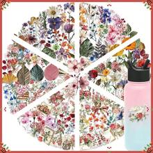 150张复古浪漫花叶图案透明2D贴纸，可用于圣诞节、新年、文具、书籍、杯子、行李箱、吉他、头盔等DIY装饰。也可用于剪贴簿，趣味贴纸，Kindle适用。 - G - 查看 7