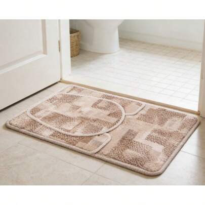 [Limitierter Vorrat + Mega-Rabatt] Luxuriöses 3-teiliges Badematten-Set, 2 Stiloptionen, 3 Matten pro Set zufällig versendet, wasserabsorbierend, schnelltrocknend, rutschfester Teppich für Badezimmer, Badewannenumrandung und Eingangsbereich