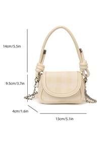 1 chiếc túi đeo vai hai màu dành cho thanh thiếu niên, cầm tay, có 6 màu để lựa chọn, phụ kiện thời trang cho các buổi đi chơi, có thể đựng tai nghe, tiền xu, son môi. - Phiên bản mini - Xem 4