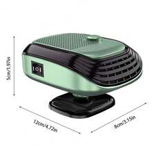 Winter Car Heater, Dual Mode Defroster, Low Noise, Quick Heat-Up, Plug-In Auxiliary Heating, Essential For Winter Driving - Green - View 9