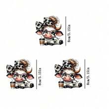 1pc/2pcs/3pcs Cartoon Cow Pattern Heat Transfer Patches, Durable Long-Lasting Iron-On Stickers For DIY T-Shirts, Sweatshirts, Jeans, Hoodies, Backpacks, Jackets, Handbags, Pillows - L - View 8