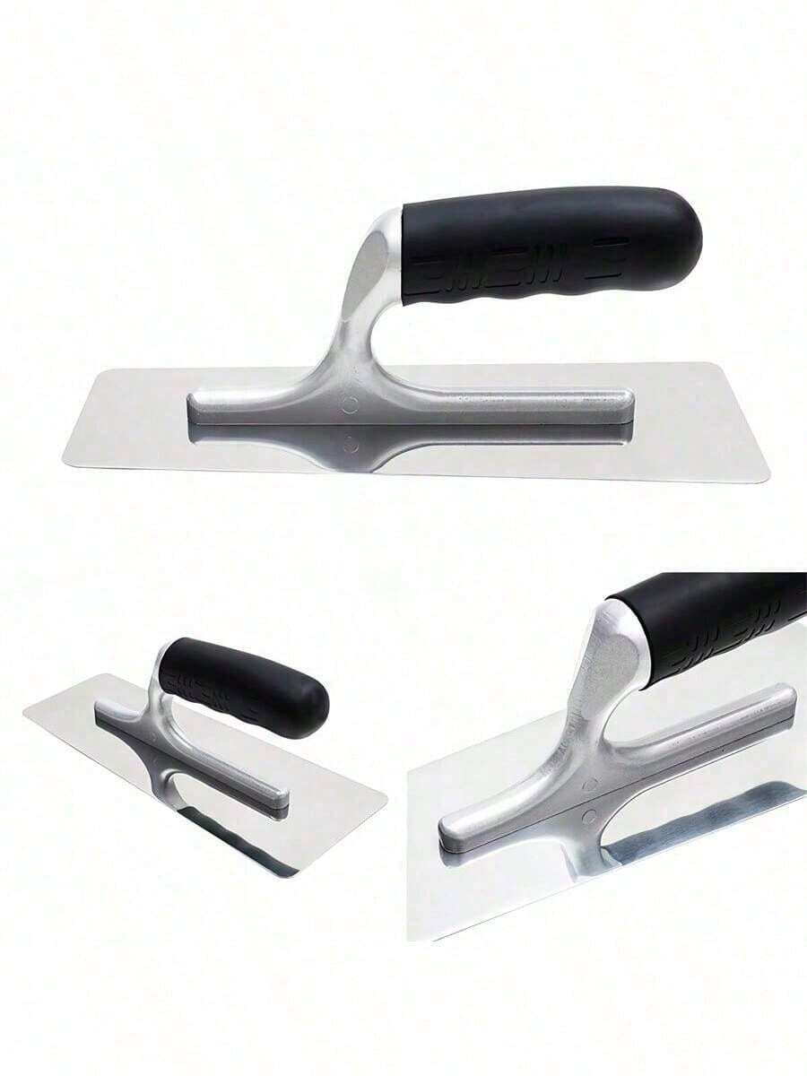 3pcs Stainless Steel Plastic Handle Concrete Plaster Trowel For Wall Plastering Skimming Trowel Building Drywall Tools - A - View 1