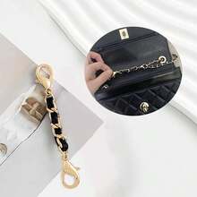 1条120厘米长PU皮肩带，适用于斜挎包、单肩包，可用作手提包替换配件，宽8毫米，可用作包链、手机挂绳 - 黑色 - 查看 15