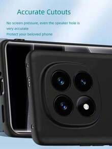 A Black Matte Material Phone Case, Suitable For Various Models Of Realme Phones And Vivo Phones, Such As Realme C67 5G, Realme C12, Realme 8i, Realme 12 4G, Realme 6 Pro, Vivo Y76s, Vivo V29e, Vivo Y29, Etc. It Has Anti-Drop And Anti-Fall Functions. - Black - View 5