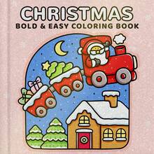 GDTME 1本圣诞节涂色书，图案简洁醒目，动物和圣诞老人图案生动清晰，可用马克笔涂色，适合办公室放松、学校游戏、生日礼物、返校礼物、圣诞礼物、美术用品，24页单面印刷，7.9英寸 x 7.9英寸。 - 聖誕仙境 - 查看 12