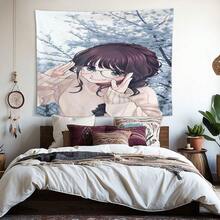 Kaoruko Waguri Anime Tapestry - Vibrant Wall Hanging With Expressive Eyes & Dynamic Pose, Perfect For Living Room, Bedroom, Office Decor - Ideal Gift For Anime Fans, Bedroom Artwork, Highquality Print - 1PC - Xem 3