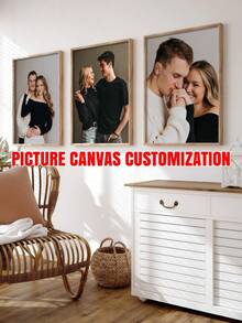 3件套定制帆布墙画,个性化无框海报,温馨室内有框帆布画,婚礼纪念品,婚礼装饰,复活节装饰,母亲节礼物,父亲节礼物,个性化纪念礼物,适用于复活节、婚礼、母亲节、父亲节、情人节、房间装饰,可定制商品,卧室装饰,定制礼物,图片,照片,有框墙画,送给闺蜜的礼物,送给家人的礼物,生日礼物,送给男友、女友、家人、爱人、朋友的礼物,永恒的爱 - 彩色 - 查看 5