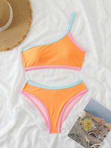 Bikinx Conjunto de bikini de vacaciones con ribete de unicolor - Multicolor - Ver 2