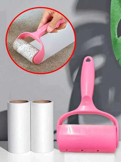 1/3/4pcs Sticky Lint Roller, Reusable Lint Brush Refill Paper For Removing Dust, Hair And Lint From Clothes