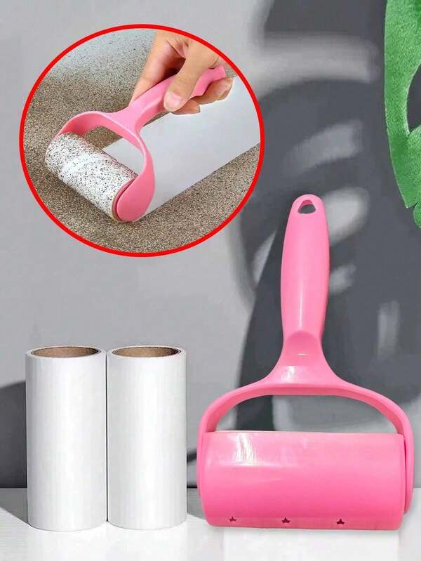 1/3/4pcs Sticky Lint Roller, Reusable Lint Brush Refill Paper For Removing Dust, Hair And Lint From Clothes