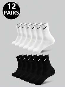 5/10 双男士黑白户外运动短袜，春夏 - 彩色 - 查看 17