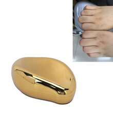 Un dispositivo de depilación de oro reutilizable, un dispositivo de depilación de cristal adecuado tanto para hombres como para mujeres, exfoliación indolora, depilación física, un dispositivo de depilación de cristal adecuado para uso durante todo el año, depilación indolora. - Dorado - Ver 2