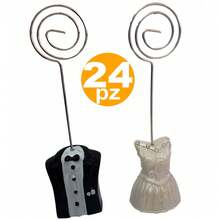 OISE ART STORE 24 Segnaposto Clip Segnatavola Bomboniera Sposi Abiti Matrimonio Promessa Nozze - - Multicolore - Visualizzare 1